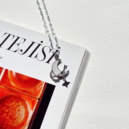 Heliophilia Silver Collar Space Plata y Blanco